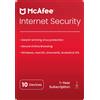 McAfee Internet Security | 10 Installazioni | Licenza annuale | Per PC, cellulari e tablet