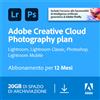 Adobe Photography Plan (Photoshop CC + Lightroom CC) | 1 Utente | 1 anno | 20 GB cloudstorage
