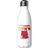 CYPBRANDS Snoopy Bottiglia Acqua in Acciaio Inossidabile Chiusura Ermetica Disegno Lettera T Multicolore, 550 ml, Colore Bianco, Prodotto Ufficiale
