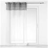 Douceur d'Intérieur, Tenda con occhielli, 140 x 280 cm, colore: sabbiato e Top effetto lino