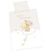 Herding Set Biancheria da Letto Piccolo Angelo Custode, MADE IN GREEN by OEKO TEX, Federa 40 x 60 cm con Chiusura a Busta, Copripiumino 100 x 135 cm con Cerniera, 100% Cotone Renforcé, Bianco/Beige