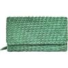 LEONARDO VERRELLI 3000451 - Portafoglio da donna, in vera pelle, verde, Moderno