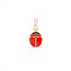 forme di Lucchetta Lucchetta - Ciondolo Coccinella Portafortuna con Zaffiri 0.09ct | Oro Giallo 14 carati, Charms e Ciondoli per Catenina (fino a 4mm) per Donna Ragazza