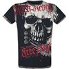 Rock Rebel by EMP Uomo T-Shirt Nera con Stampa di Teschi M