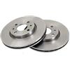 AOQ ORIGINAL QUALITY COPPIA DISCHI FRENO ANTERIORI COMPATIBILI CON FIAT PANDA (169) dal 2003 al 2013 (ventilati)