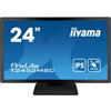 iiyama ProLite T2452MSC-B1 - Monitor a LED - 24 (23.8 visualizzabile) - touchscreen - 1920 x 1080 Full HD (1080p) - IPS - 400 cd/m² - 1000:1 - 14 ms - HDMI, DisplayPort, 2xUSB-C - altoparlanti - nero opaco