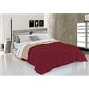 MB HOME ITALY Trapunta Invernale Matrimoniale 260x260 cm, Bicolore, Doubleface, Microfibra, Made in Italy - Piumone Imbottitura 300gr Bordeaux/Panna
