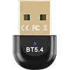 Fiorky Adattatore USB Bluetooth 5.4 compatibile Ricevitore audio musicale Driver del trasmettitore Adattatore USB wireless gratuito Plug and Play Supporta Windows 11/10/8.1 for altoparlante