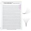 NAGARAKU 5D Volume Ciglia Extension 320 Fans Prefabbricate Gambo Lungo Ventagli Base Sottile A Punta Ciglia Finte Ciuffetti Fluffy Soffici Naturali Premade Fans Nere 16 Righe Box XL(0.07 C 11mm)