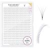 NAGARAKU 4D Volume Ciglia Extension 320 Fans Prefabbricate Gambo Lungo Ventagli Base Sottile A Punta Ciglia Finte Ciuffetti Fluffy Soffici Naturali Premade Fans Nere 16 Righe Box XL(0.07 C 9-14mm)