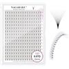 NAGARAKU 10D Volume Ciglia Extension 320 Fans Prefabbricate Gambo Lungo Ventagli Base Sottile A Punta Ciglia Finte Ciuffetti Fluffy Soffici Naturali Premade Fans Nere 16 Righe Box XL(0.07 D 15mm)