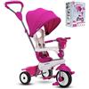 smarTrike Breeze Plus Triciclo per Bambini di età 1,2,3 anni - Triciclo 4 in 1 Multi-stadio, Rosa Principessa