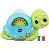 VTech Ruga la Sparabolle, Gioco Bagnetto con Bolle per Bambini, Gioco per Bagnetto con Attivazione a Pulsante Luminoso, Gioco Bambino per Vasca con Ventose, Lingua Italiana, Batterie Incluse, 1-5 Anni