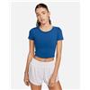 Nike Crop Small Logo W - T-shirt Training - Donna - Blu