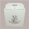 LUCGEL 10 Pz Scatola per Confezione Regalo Porta Panettone Bottiglia Valigetta Media Pasqua in Cartoncino Fiori Pesco 330x250H350mm
