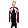 SMIFFYS Costume Re/Regina bambino, Viola, con veste e corona Halloween