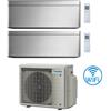 Daikin Climatizzatore Condizionatore Daikin Stylish Silver WiFi Dual Split Inverter 12000 + 18000 BTU con U.E. 2MXM68A9 Classe A+++/A++ NOVITA' 2024