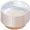 DRYEN 50 teglie in alluminio da 20 cm, contenitori rotondi usa e getta con pareti angolate, teglie da forno in alluminio resistente