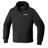 SPIDI, Hoodie Armor EVO Colore Nero, Taglia L, Giacca Moto da Uomo con Zone in Reflex per Sicurezza Notturna, Protegge dal Vento, con Protezioni Rimovibili