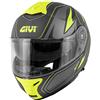 Givi Casco Modulare GIVI X.21 Challenger Shiver Nero Titanio Giallo