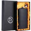 TOX TANEAXON Taneaxon 340,2 gram opaco nero tasca fiaschetta con imbuto e Premium box - in acciaio INOX e a prova di perdite 12 oz Matte Black