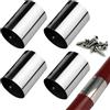 Lechengjia 4 pezzi per corrimano per scale, 45 mm, giunto di collegamento, ultra sottile 0,4 mm, in acciaio inox, con 8 viti in acciaio inox