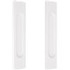 MOROBOR 2 tiranti rettangolari autoadesivi per porte scorrevoli, 18 cm, in lega di alluminio, colore bianco caldo, maniglia senza punzonatura, per porte scorrevoli, finestre, armadi