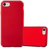 Cadorabo Custodia per Apple iPhone 7 / 7S / 8 / SE 2020 in Rosso Metallo - Rigida Cover Protettiva Sottile con Bordo Protezione - Back Hard Case Ultra Slim Bumper Antiurto Guscio Plastica