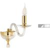 Ondaluce Applique PAGANINI a 1 Luce in vetro lavorato a mano 12 cm Cromo