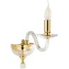 Ondaluce Applique PAGANINI a 1 Luce in vetro lavorato a mano 12 cm Oro