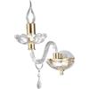 Ondaluce Lampada applique 12 cm 1 luce E14 - cristallo e vetro BRIGIDA Oro