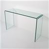 Itamoby Tavolino consolle in vetro curvato trasparente SMALLE L.120 P.40 H.80