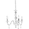 Ondaluce Lampadario sospeso LIVIA in vetro e cristallo D60 cm Bianco 3 luci