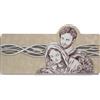 LIBEROSHOPPING Quadro 59x119 cm Sacra Famiglia legno laminato figura stampata oro