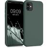 kwmobile Custodia Compatibile con Apple iPhone 11 Cover - Back Case per Smartphone in Silicone TPU - Protezione Gommata - verde blu