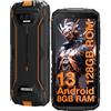 DOOGEE S41 PLUS [2024] Rugged Smartphone, 8GB RAM+128GB ROM (TF 1TB) Telefono Indistruttibile Android 13, 5.5"IPS HD+ Display, 6300mAh, 13MP+8MP, Octa Core, IP68/69K/Dual 4G SIM/NFC/OTG/GPS/Face ID