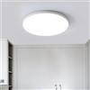 Mengjay Plafoniera LED Soffitto18W,Lampada da Soffitto LED Moderno 6000K Luce Bianco Freddo,Plafoniera Bagno Impermeabile,Plafoniere per Camera da Letto, Soggiorno,Corridoio (18W, Blanco)