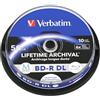 VERBATIM 1 x 10 M-Disc BD-R BluRay, 50 GB, 6 x Speed Cakebox stampabile