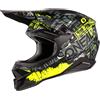 O'NEAL | Casco da motocross | MX Moto | Guscio in ABS, Standard di sicurezza ECE 22.05, Prese d'aria per una ventilazione ottimali | 3SRS Helmet Ride | Adulto | Nero Giallo Neon | Taglia XL