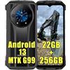 DOOGEE S110 22GB+256GB Smartphone Android 13 Telefono Indistruttibile 10800mAh