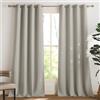 PONY DANCE Tende Termiche Isolanti per Interni 2 Pezzi L 140 x A 245 cm Tende Cameretta Bimbo Curtains Oscurante da Interno per Salotto Eleganti con Anelli, Natura