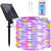 Micacorn Solare Tubo Luminoso, 22 Metro 200 LED Luci Solari Esterno 8 Modalità con Telecomando - Impermeabili per Piscina, Giardini, Nozze, Decorazioni Natalizie, Feste
