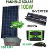 jarrett Kit Fotovoltaico 1 Kw Giornaliero Pwm Inverter 2000w Isola Solare Pannello 100 W