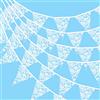 G2PLUS 10M Pizzo Bandierine Bandiera Vintage Banner Ghirlande Tessuto Triangolo Bandiere Bandierine Panno per Il Compleanno Feste di Matrimonio Rustiche Camere da Letto