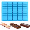 duoyif Stampi Per Barrette 40 Cavità, Stampo Rettangolari Silicone Per Torrone, Stampi Barretta Energetica, Stampo In Silicone Rettangolare Per Cioccolato Pane Brownies Muffin
