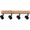 Paulmann Faretti da soffitto Arvid, max. 4x20W E27, Nero/Legno