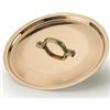 Baldassare Agnelli Pentole Agnelli Rame Liscio Stagnato a Mano Coperchio con Ponticello in Ottone, Rame, 16 cm