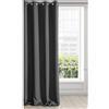 Eurofirany LOGAN Tenda Oscurante Extra Lunga - 1 Unità, Occhielli, Blocco della Luce, Oscuramento della Stanza, Camera da Letto, Soggiorno, 135x250 cm, Nero