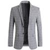 Allthemen Blazer da Uomo Slim Fit a Quadri Giacca da Smoking con Un Bottone Blazer da Abito Formale da Lavoro