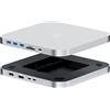 Hagibis Hub USB-C con custodia per doppio disco rigido,docking station di tipo C per Mac Mini M2,Mac Studio M1 Max Ultra con SATA da 2,5 pollici,SSD M.2, 4K@60Hz DP1.4 e HDMI,USB 3.2 Gen2,SD/TF